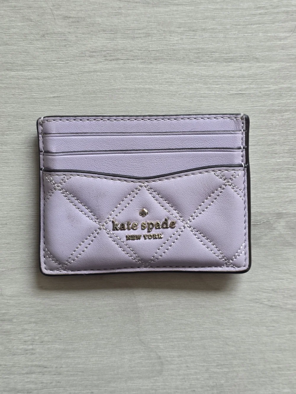 kate spade Quilted Card Holder in Light Lavender